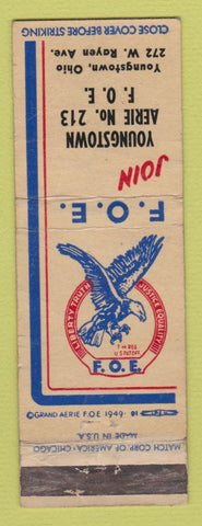 Matchbook Cover - Eagles Club Youngstown OH WEAR