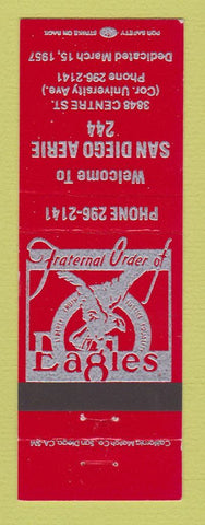 Matchbook Cover - Eagles Club San Diego CA