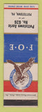 Matchbook Cover - Eagles Club Pottstown PA
