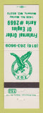 Matchbook Cover - Eagles Club Moberly MO