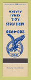 Matchbook Cover - Eagles Club Kenai AK