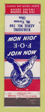 Matchbook Cover - Eagles Club Mount Vernon OH