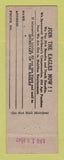 Matchbook Cover - Eagles Club Mount Vernon OH