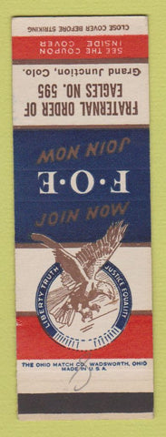 Matchbook Cover - Eagles Club Grand Junction Colorado