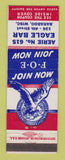 Matchbook Cover - Eagles Club Baraboo WI