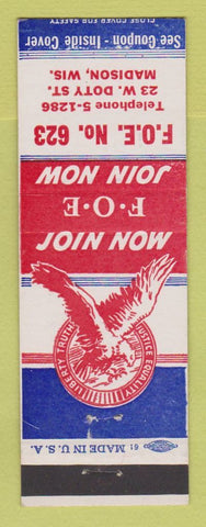 Matchbook Cover - Eagles Club Madison WI
