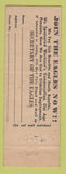 Matchbook Cover - Eagles Club Hazleton PA