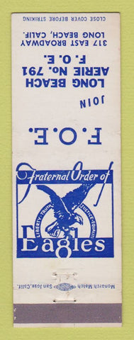 Matchbook Cover - Eagles Club Long Beach CA