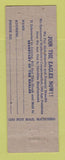 Matchbook Cover - Eagles Club York PA