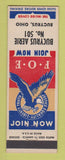 Matchbook Cover - Eagles Club Bucyrus OH