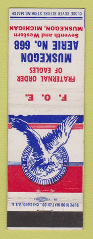 Matchbook Cover - Eagles Club Muskegon MI