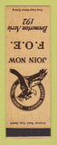 Matchbook Cover - Eagles Club Bremerton WA