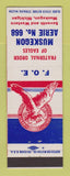 Matchbook Cover - Eagles Club Muskegon MI