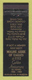 Matchbook Cover - Eagles Club Moline IL 1955 WEAR