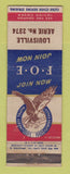 Matchbook Cover - Eagles Club Louisville KY WEAR