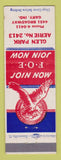 Matchbook Cover - Eagles Club Gary IN