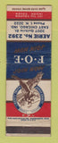Matchbook Cover - Eagles Club East Chicago IN