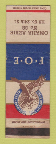 Matchbook Cover - Eagles Club Omaha NE WEAR