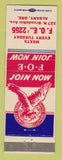 Matchbook Cover - Eagles Club Albany OR