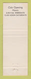 Matchbook Cover - Eagles Club Albany OR