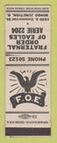 Matchbook Cover - Eagles Club Mingo Junction OH