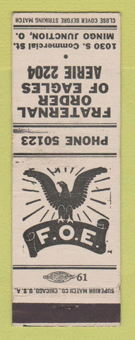 Matchbook Cover - Eagles Club Mingo Junction OH