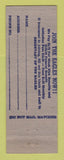 Matchbook Cover - Eagles Club Mingo Junction OH