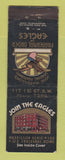 Matchbook Cover - Eagles Club Massillon OH