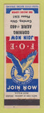 Matchbook Cover - Eagles Club Corning OH