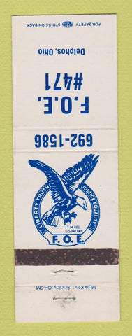 Matchbook Cover - Eagles Club Delphos OH