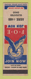 Matchbook Cover - Eagles Club Glouster OH WWII
