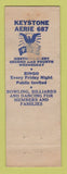 Matchbook Cover - Eagles Club Washington PA WWII WORN