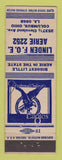 Matchbook Cover - Eagles Club Columbus OH
