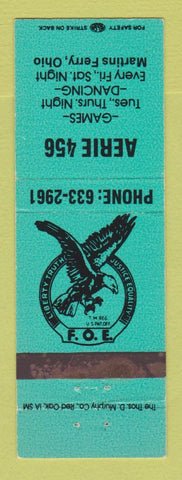 Matchbook Cover - Eagles Club Martins Ferry OH TEAL