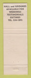 Matchbook Cover - Eagles Club Leominster MA
