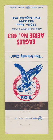 Matchbook Cover - Eagles Club Port Angeles WA