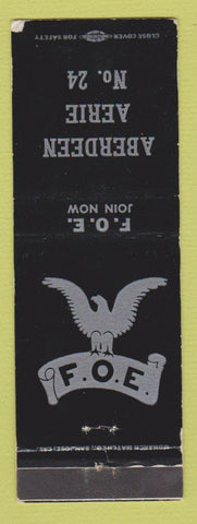 Matchbook Cover - Eagles Club Aberdeen WA BLACK WEAR
