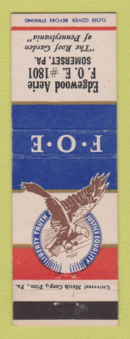 Matchbook Cover - Eagles Club Somerset PA