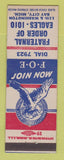 Matchbook Cover - Eagles Club Bay City MI WWII