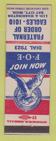 Matchbook Cover - Eagles Club Bay City MI WWII