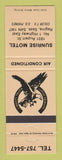 Matchbook Cover - Eagles Club Regina SK Sunrise Motel