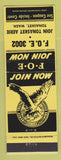 Matchbook Cover - Eagles Club Tonasket WA