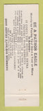 Matchbook Cover - Eagles Club Tonasket WA