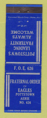 Matchbook Cover - Eagles Club Pottstown PA