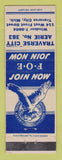 Matchbook Cover - Eagles Club Traverse City MI