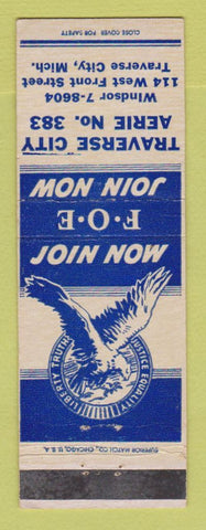 Matchbook Cover - Eagles Club Traverse City MI
