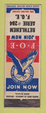Matchbook Cover - Eagles Club Bethlehem PA WEAR