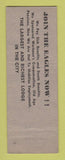 Matchbook Cover - Eagles Club Bethlehem PA WEAR