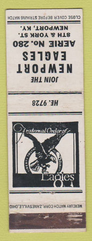 Matchbook Cover - Eagles Club Newport KY WEAR