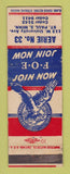 Matchbook Cover - Eagles Club St Paul MN WEAR
